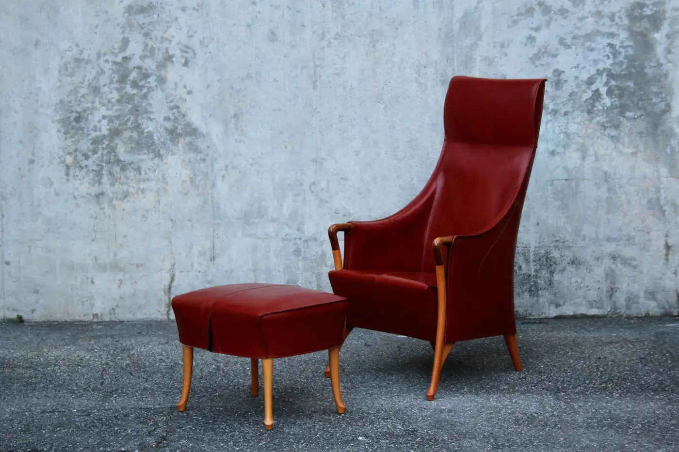 Chaises longues et pouf par Umberto Asnago, 1980 – Bild 5